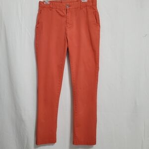 Paperbacks Garment Dyed Chinos Rust Red 32 Waist